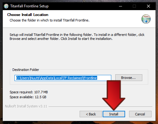 Click on Install